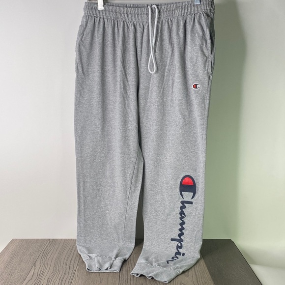 Champion Gray Light Weight Sweatpants with Logo Men’s Size Large - Picture 1 of 7